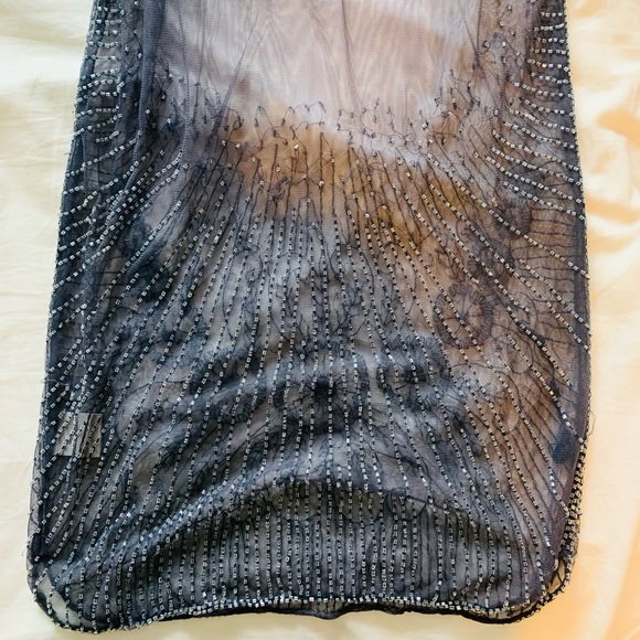 Sparkle & Fade grey beaded sheer dress - Art Deco - Picture 5 of 6